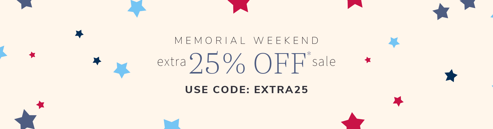 Extra 25% Off Sale Prices