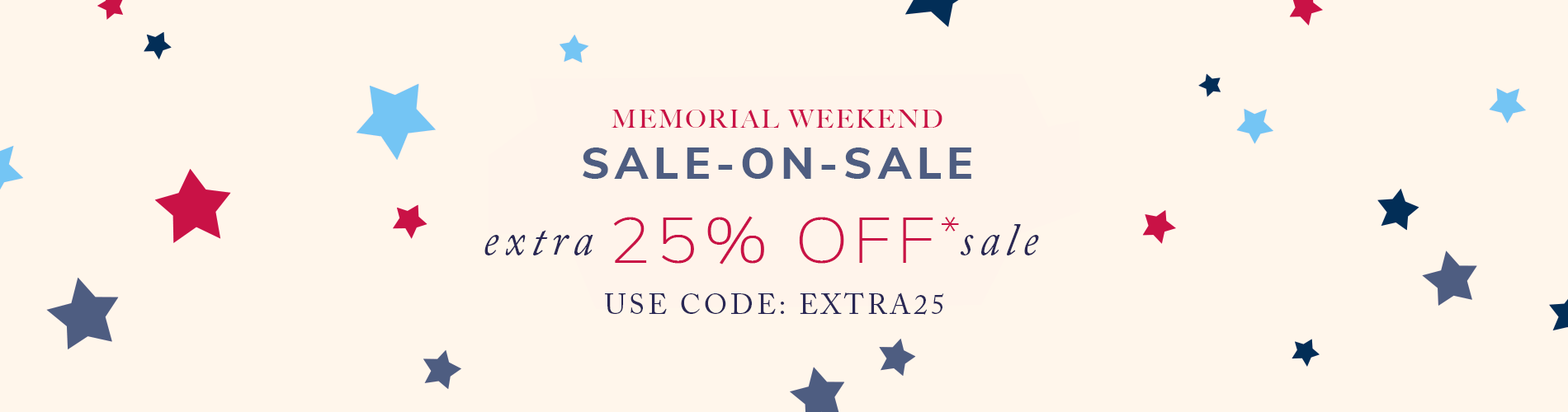 Extra 25% Off Sale Prices